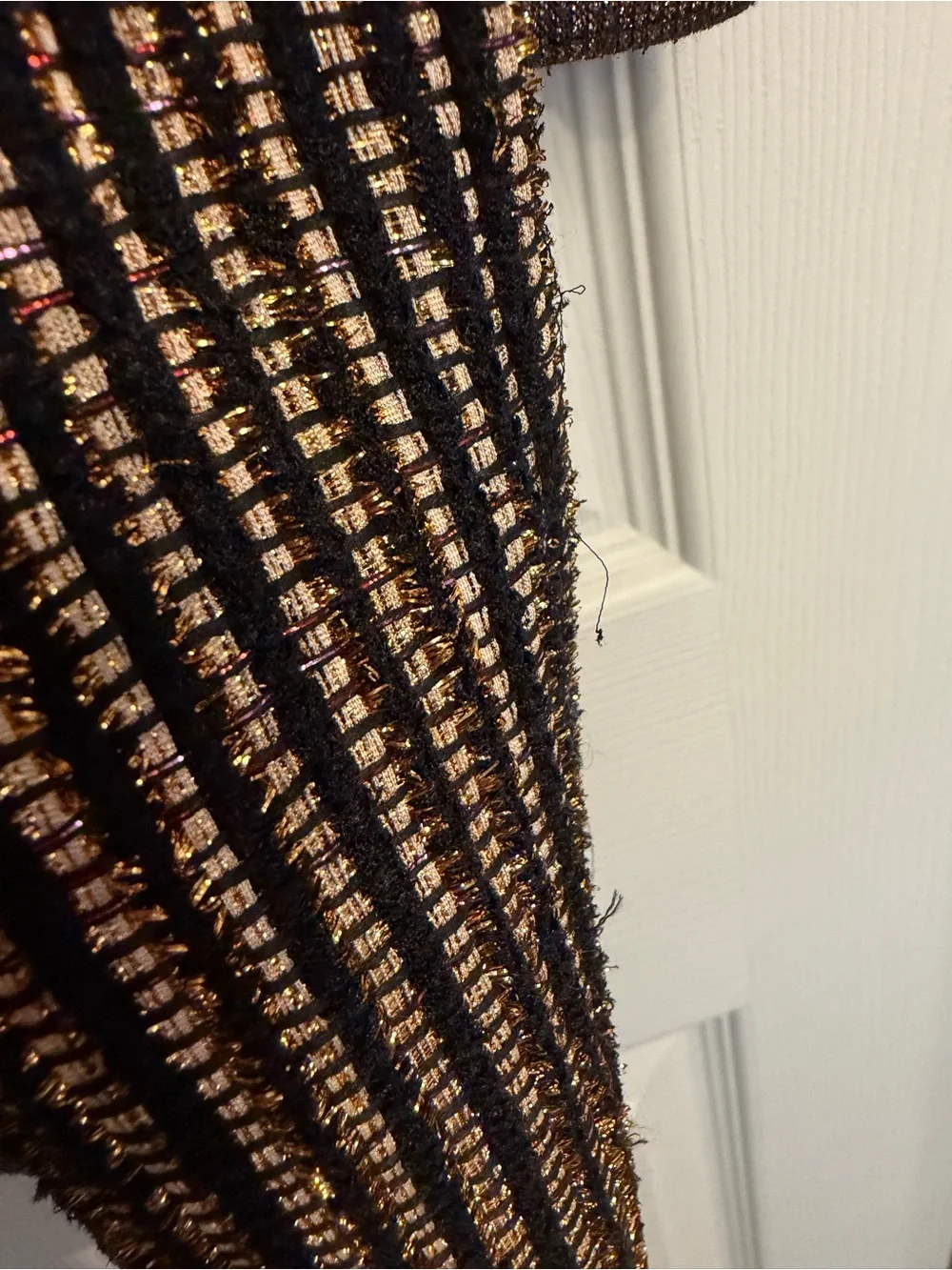 CHANEL Luxe Gold Metallic Black Jacket FR 42  Runway 2010 Cruise Collection